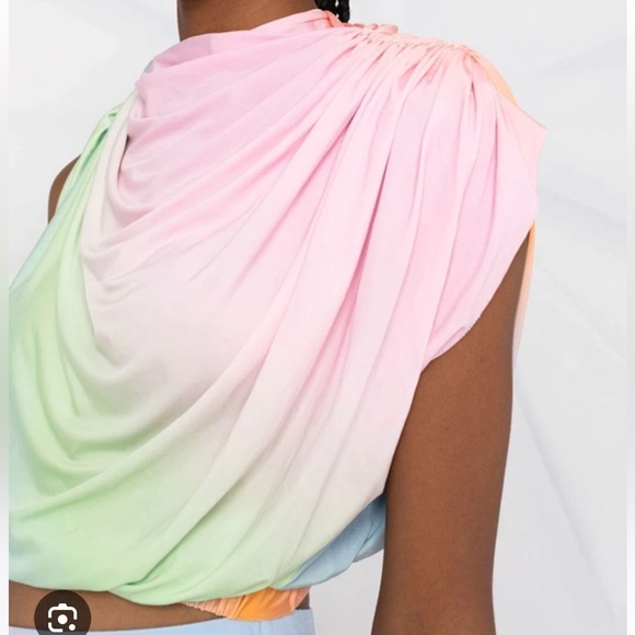 Nwt Siedres safiya asymmetrical cut out jersey multi color dress size 36 - Picture 6 of 14